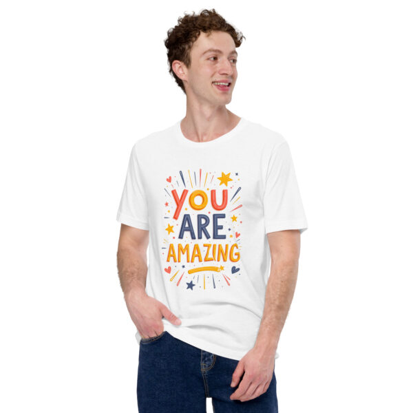 unisex-staple-t-shirt-solid-white-blend-front-6971dbd2c2e8e.jpg You Are Amazing Unisex t-shirt