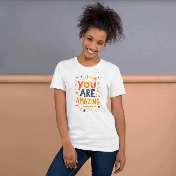 unisex-staple-t-shirt-solid-white-blend-front-6971dbd2c3f69.jpg You Are Amazing Unisex t-shirt