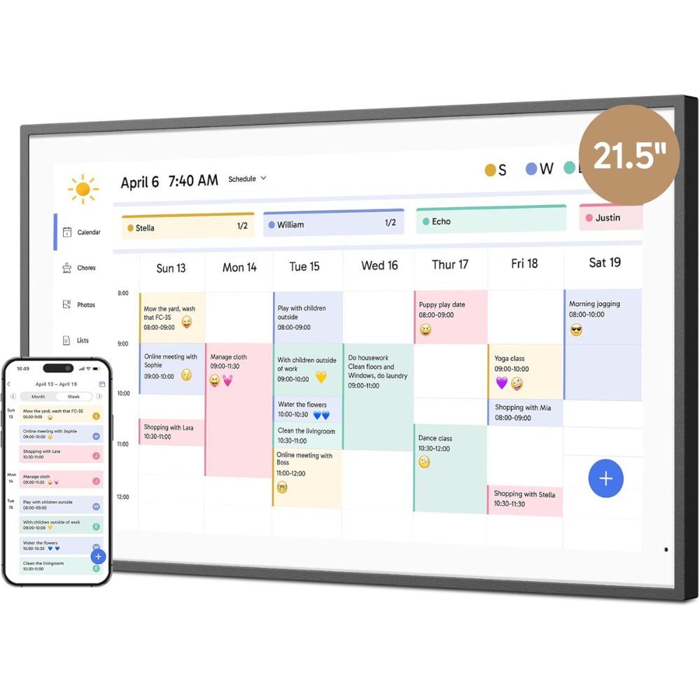 Dragon Touch Digital Wall Calendar – Smart Interactive Family Digital Calendar & Organizer