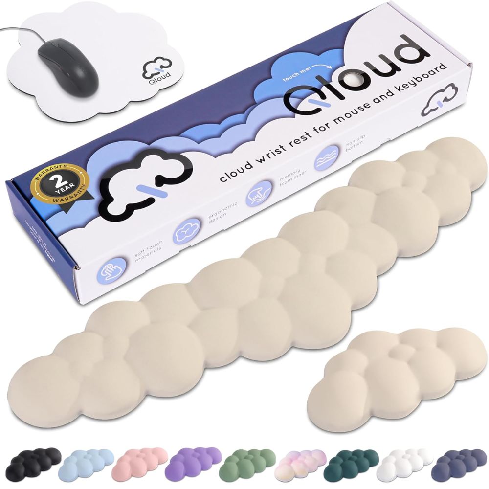 Top 5 Best Keyboard Wrist Rests for Wrist Pain Relief Create-ables Qloud Cloud Wrist Rest – Best for Stylish Comfort in Long Sessions