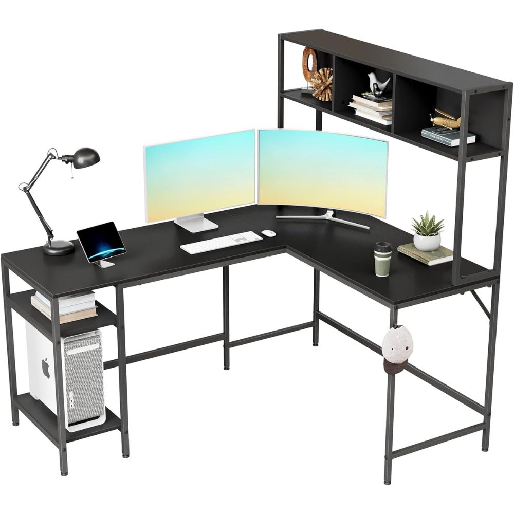 5 Best L-Shaped Desks to Boost Your Home Office Productivity Cubiker L-Shaped Desk with Hutch – Best for Storage & Organization