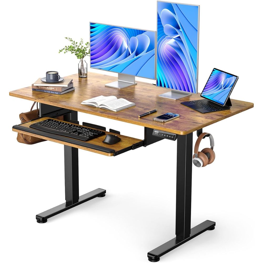 ErGear Electric Standing Desk with Full Size Keyboard Tray - Best overall for ergonomic home office setups
