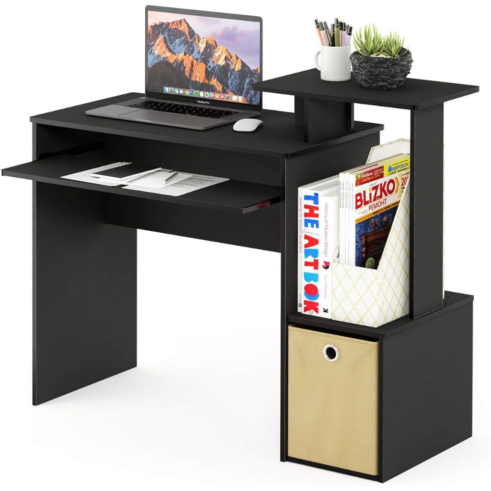 Furinno Econ Multipurpose Desk – Best for Organization Lovers (Built-In Storage)