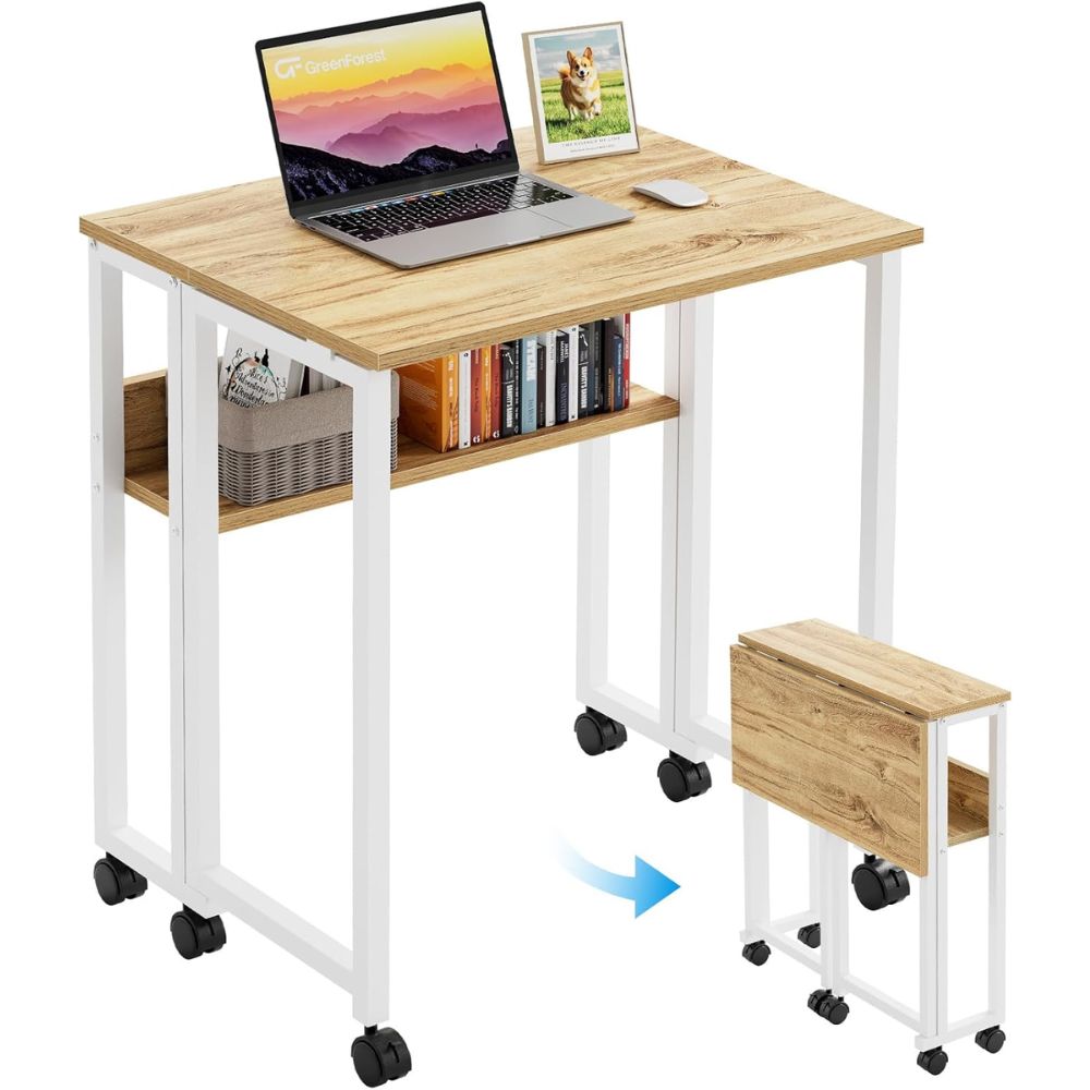 GreenForest Folding Desk – Best for Multi-Purpose Rooms (Fold-Away Flexibility)