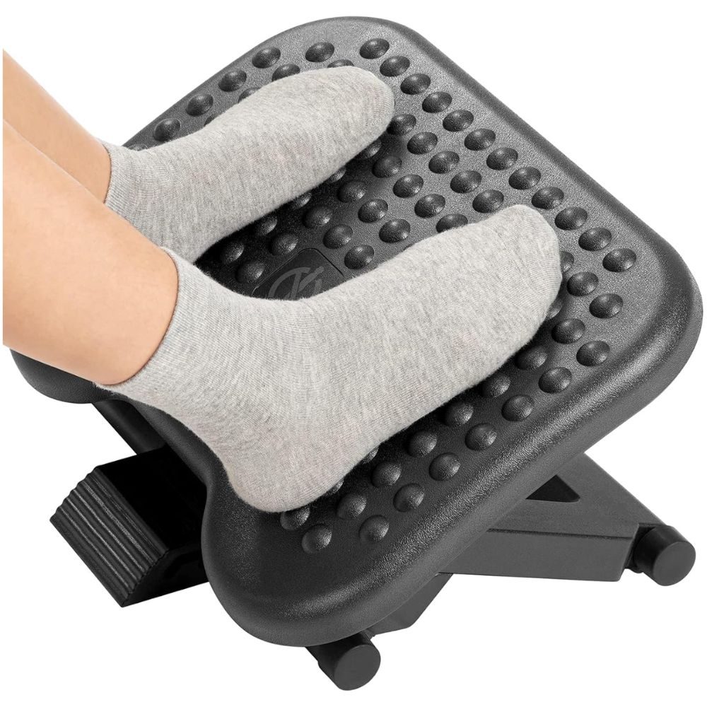 Top 5 Best Ergonomic Footrests for Lower Back Pain Relief HUANUO Adjustable Under Desk Footrest - Best Adjustable (Tilt + Height)