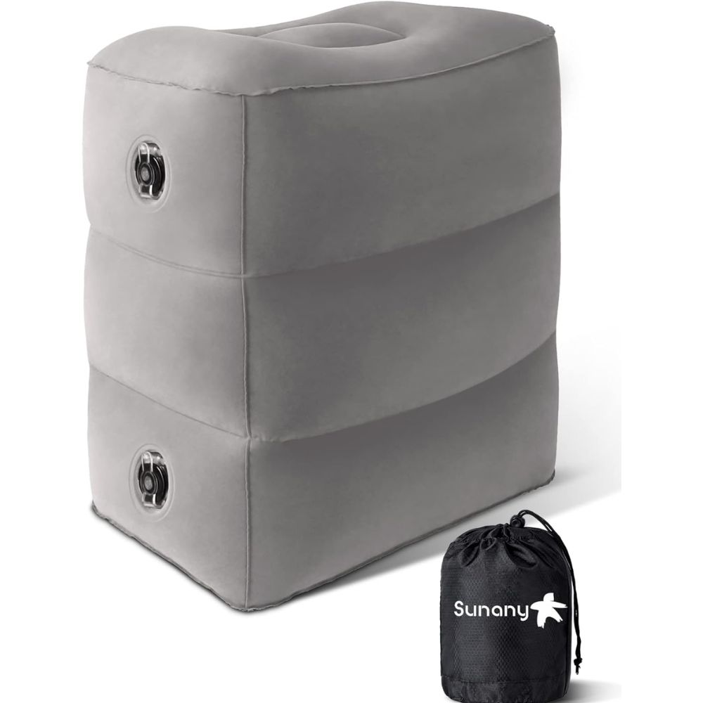 Top 5 Best Footrests for Professionals Sitting All Day (Improve Posture with Height-Adjustable Designs) Sunany Inflatable Foot Rest Pillow – Best Inflatable Footrest