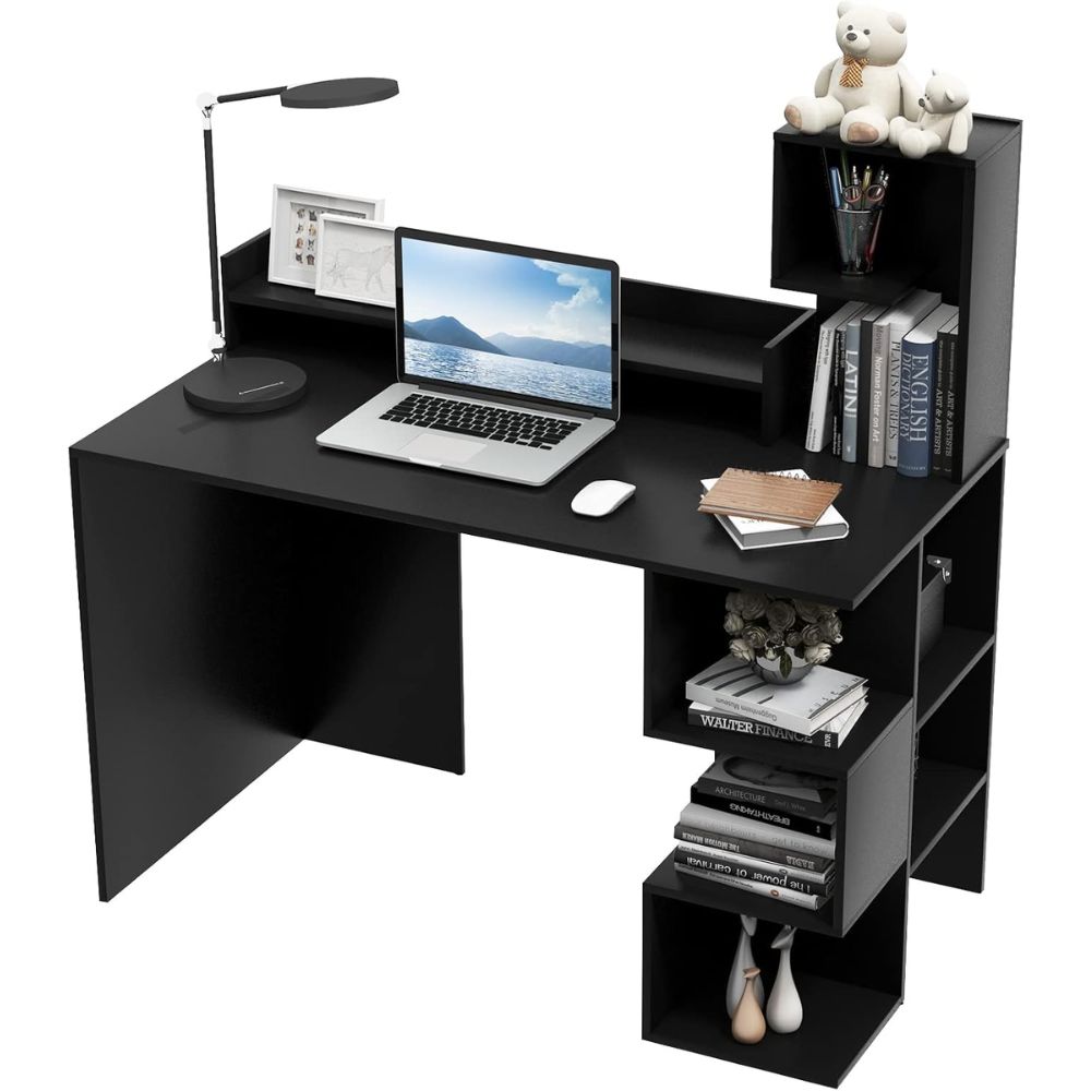 Top 5 Best Budget Desks Under $200 for Every Workspace Tangkula Desk with Hutch – Best for storage-heavy workstations