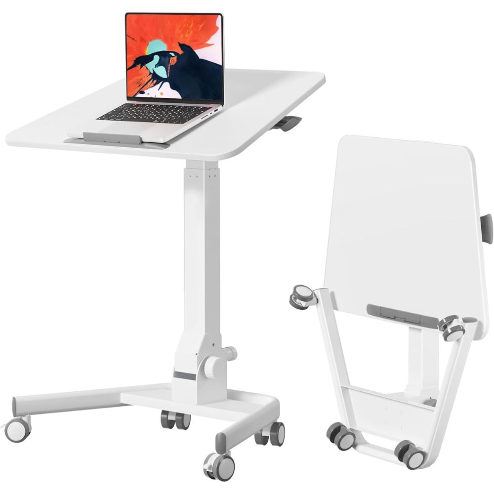 JYLH JOYSEEKER Foldable Mobile Standing Desk - Best for Back Pain Relief