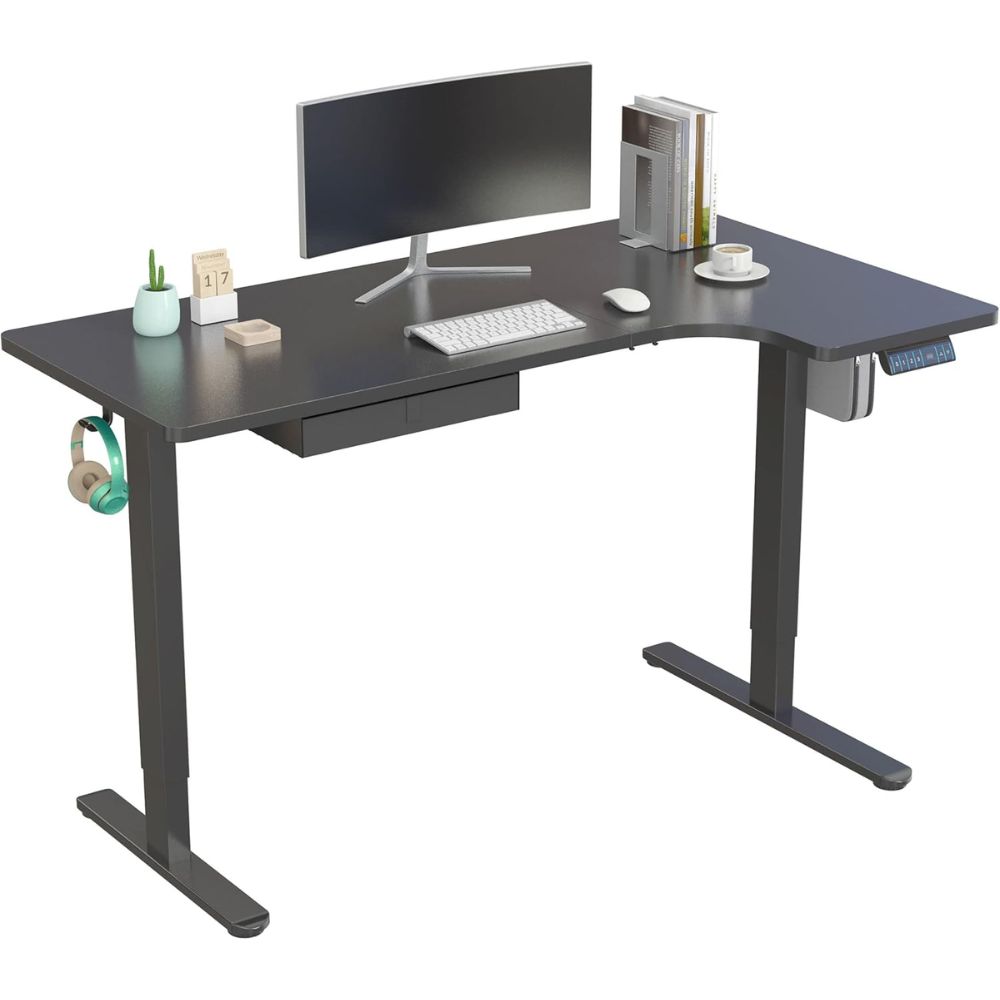 Top Best L Shaped Standing Desks for Multi-Monitor Setups | Stay Organized & Pain-Free with Large Adjustable Surfaces Mount-It! L Shaped Standing Desk – Best Overall