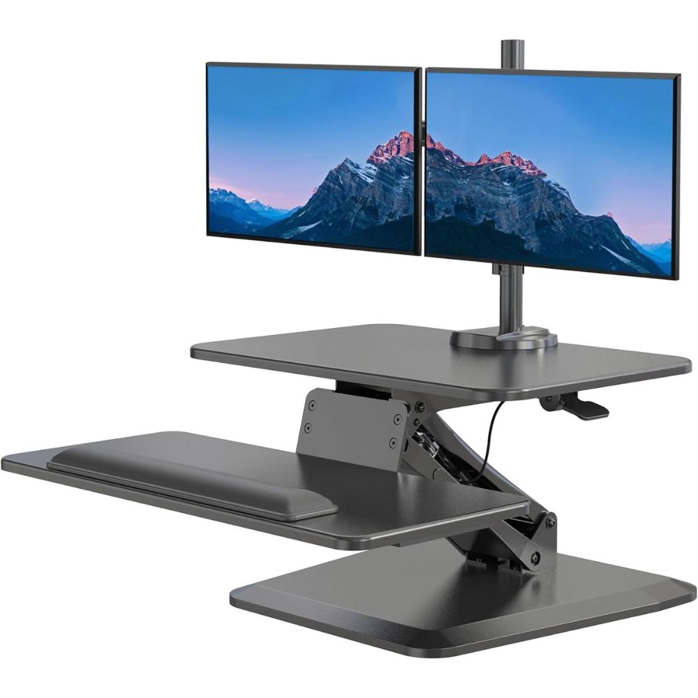 Top 5 Best Desk Converters for Home Offices to Reduce Back Pain with Easy Height Adjustment Mount-It! Standing Desk Converter (Dual Monitor) - Best for Dual Monitor Setups